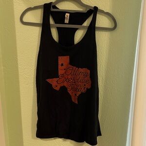 Black Texas Graphic Tank Top All My Exes Live in Texas